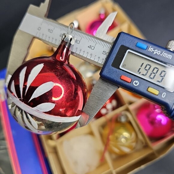 Vintage Christmas Ornaments 12pcs Various Types Glass Read - Picture 6 of 16